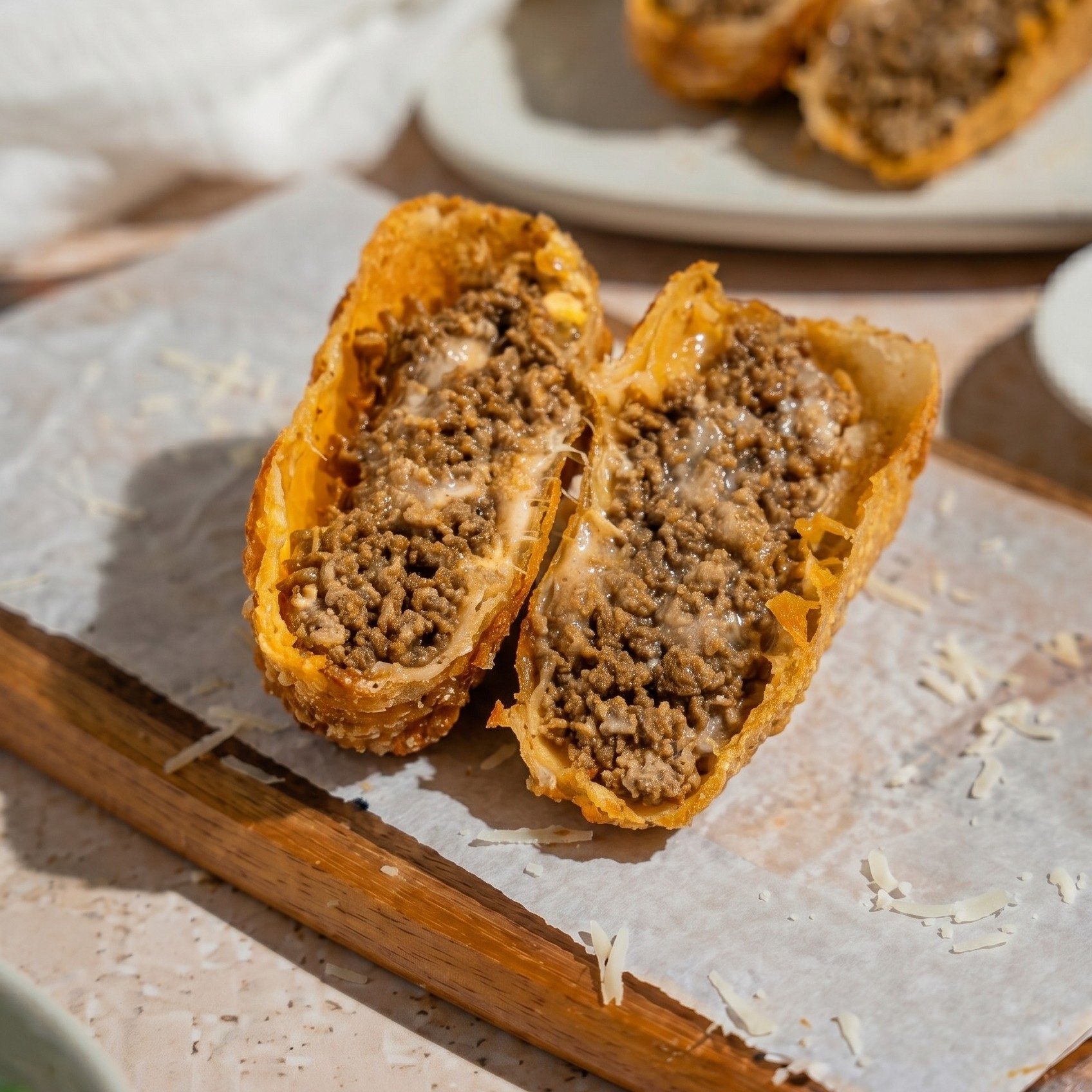 Chop Cheese Egg Roll.