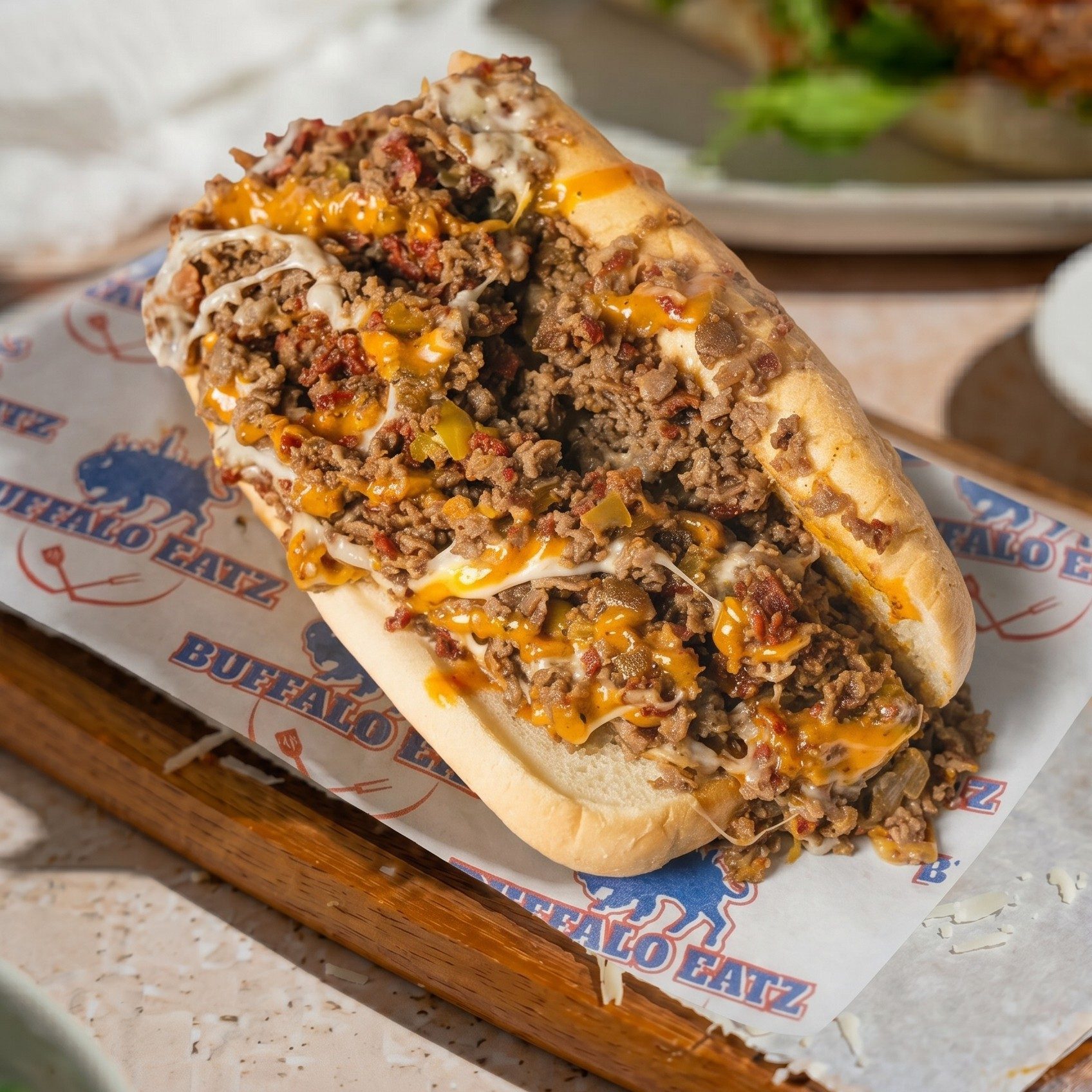 Philly Steak & Bacon Sandwich.
