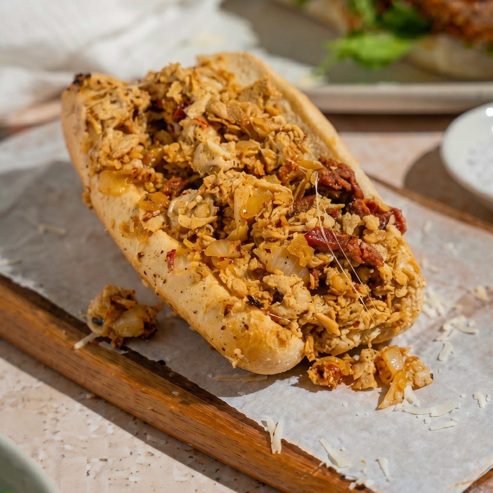 Chicken & Sausage Sandwich.