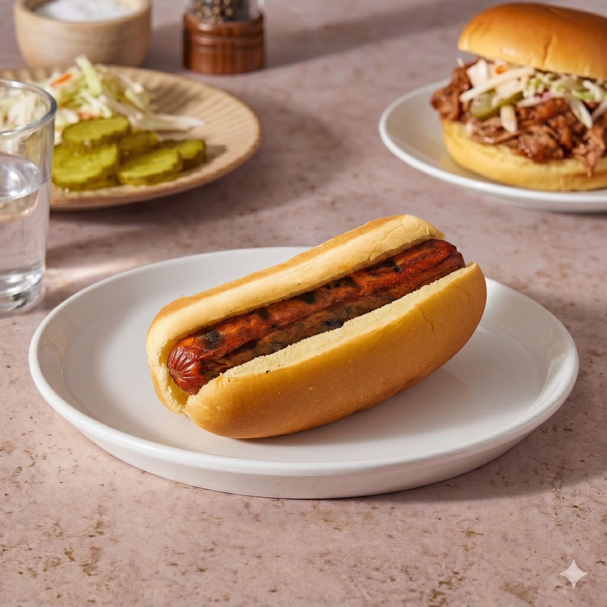 Sahlen Hot Dog.