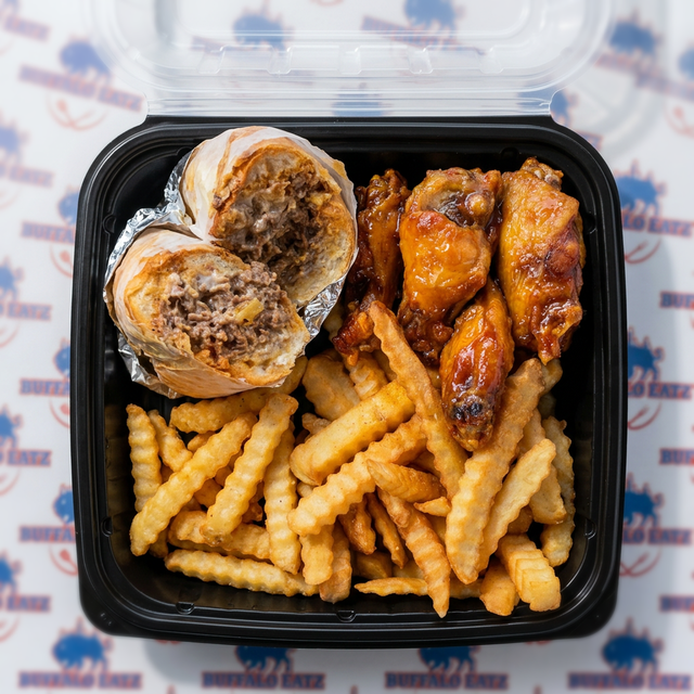 6" SUB, 5 WINGS & FRIES.